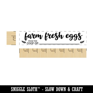 Farm Fresh Eggs From the Coop Of Fill-In Rectangle Rubber Stamp for Stamping Crafting