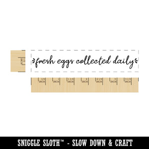 Fresh Eggs Collected Daily Rectangle Rubber Stamp for Stamping Crafting