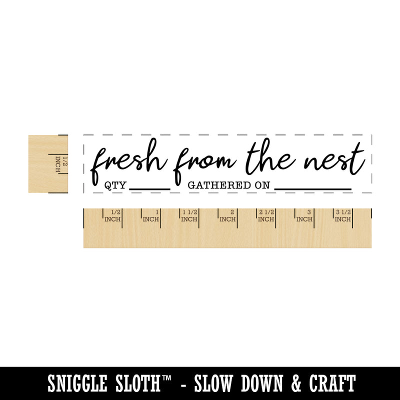 Fresh From the Nest Eggs Fill-In Rectangle Rubber Stamp for Stamping Crafting