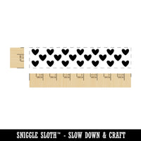 Lots of Hearts Rectangle Rubber Stamp for Stamping Crafting