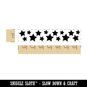 Lots of Stars Rectangle Rubber Stamp for Stamping Crafting