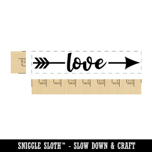 Love Arrow Rectangle Rubber Stamp for Stamping Crafting