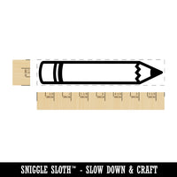 Pencil Border School Student Teacher Rectangle Rubber Stamp for Stamping Crafting