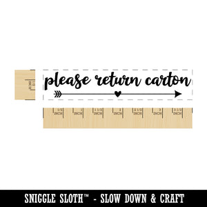 Please Return Carton with Cute Arrow Rectangle Rubber Stamp for Stamping Crafting