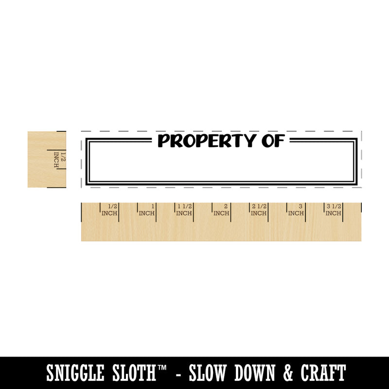 Property of Double Border Fill-In Rectangle Rubber Stamp for Stamping Crafting