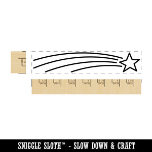 Shooting Star Teacher Encouragement Rectangle Rubber Stamp for Stamping Crafting