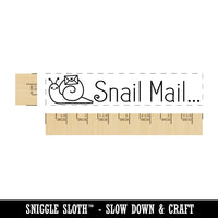 Sweet Snail Mail with Envelope on Shell Rectangle Rubber Stamp for Stamping Crafting