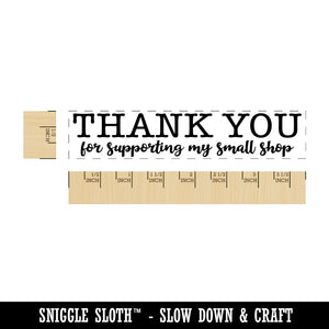 Thank You for Supporting My Small Shop Business Rectangle Rubber Stamp for Stamping Crafting