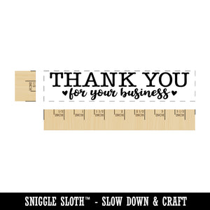 Thank You for Your Business Rectangle Rubber Stamp for Stamping Crafting