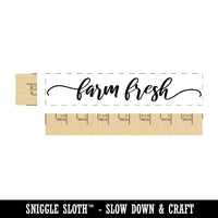 Farm Fresh Fancy Script Rectangle Rubber Stamp for Stamping Crafting