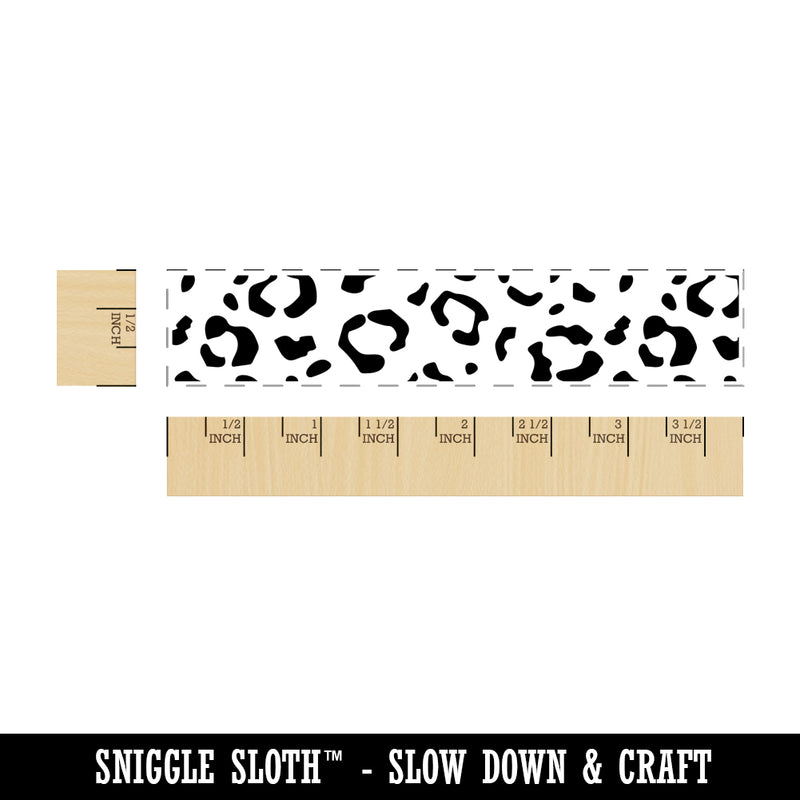 Leopard Spots Animal Print Pattern Rectangle Rubber Stamp for Stamping Crafting