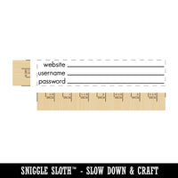 Password Keeper Website Username Rectangle Rubber Stamp for Stamping Crafting