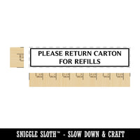 Please Return Carton for Refills Chicken Eggs Rectangle Rubber Stamp for Stamping Crafting