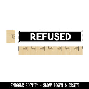 Refused Office Filing Rectangle Rubber Stamp for Stamping Crafting