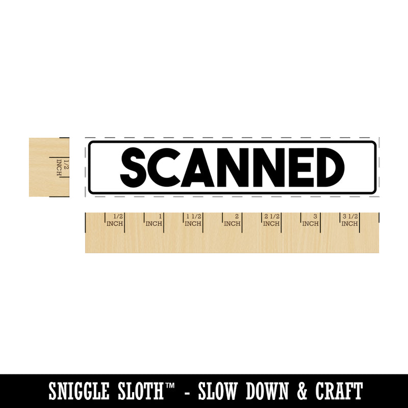 Scanned Office Document Filing Rectangle Rubber Stamp for Stamping Crafting