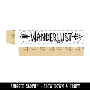 Wanderlust Arrow Rectangle Rubber Stamp for Stamping Crafting