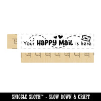 Your Happy Mail is Here Envelope with Heart Rectangle Rubber Stamp for Stamping Crafting