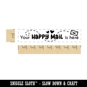 Your Happy Mail is Here Envelope with Heart Rectangle Rubber Stamp for Stamping Crafting