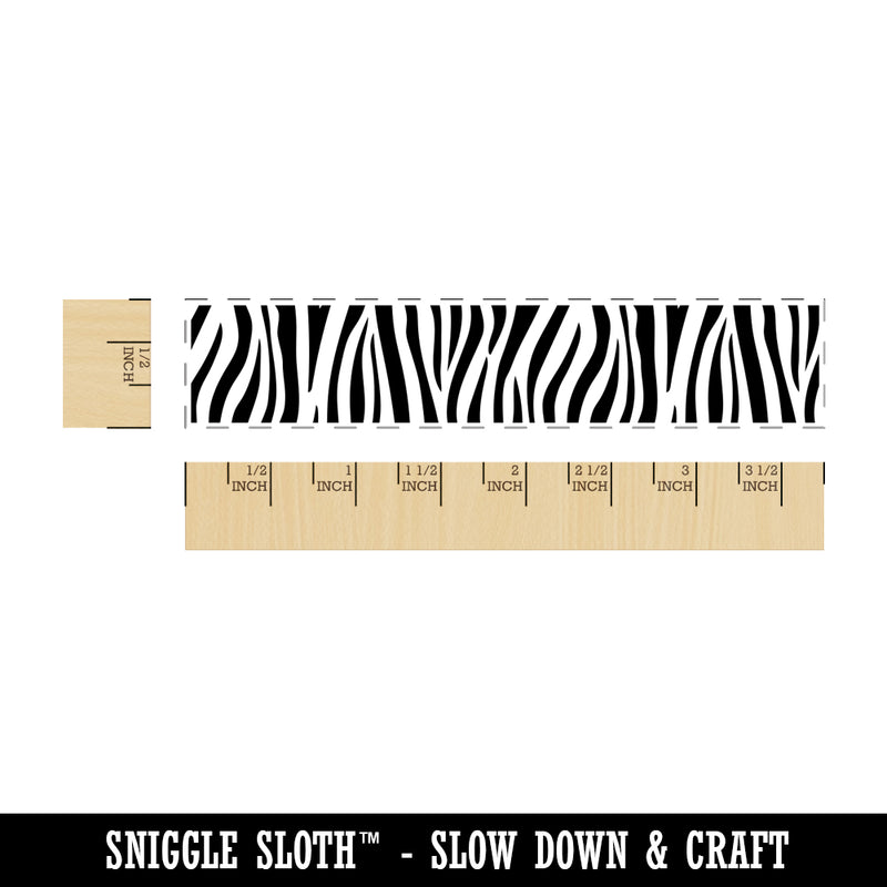 Zebra Stripes Animal Print Pattern Rectangle Rubber Stamp for Stamping Crafting