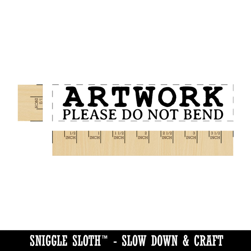 Artwork Please Do Not Bend Art Work Rectangle Rubber Stamp for Stamping Crafting