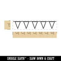 Blank Pennant Banner Border Rectangle Rubber Stamp for Stamping Crafting