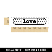 Cute Love Bandage Healing Hope Rectangle Rubber Stamp for Stamping Crafting