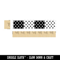 Fun Sweet Dots Alternating Rectangles for Repeating Border Rectangle Rubber Stamp for Stamping Crafting