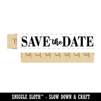 Save the Date Wedding Favors Rectangle Rubber Stamp for Stamping Crafting