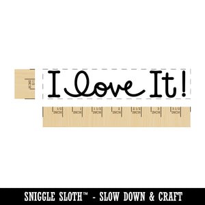 Simple I Love It! Thank You Appreciation Rectangle Rubber Stamp for Stamping Crafting