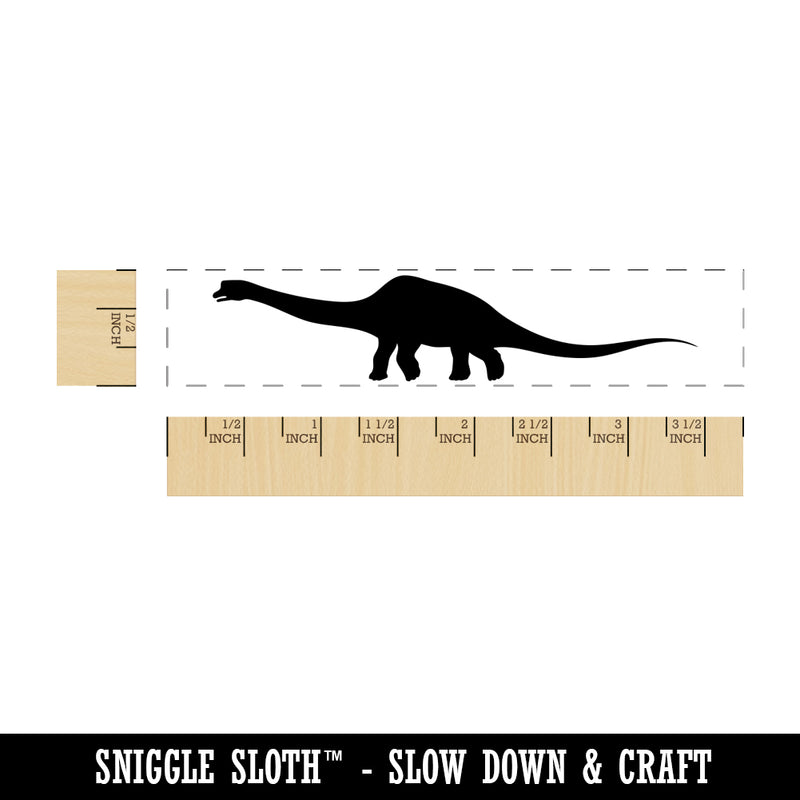 Brontosaurus Brachiosaurus Apatosaurus Long Neck Dinosaur Jurassic Period Rectangle Rubber Stamp for Stamping Crafting