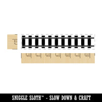 Railroad Train Track for Locomotive Transportation Rectangle Rubber Stamp for Stamping Crafting