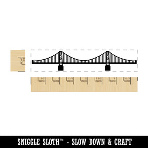 Suspension Bridge Rectangle Rubber Stamp for Stamping Crafting