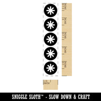 Asterisk in Circles Check Box List Bullets Vertical Rectangle Rubber Stamp for Stamping Crafting