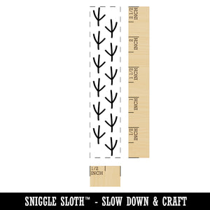 Bird Tracks Border Vertical Rectangle Rubber Stamp for Stamping Crafting