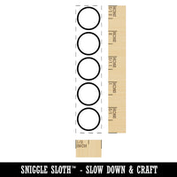 Circle Check Box List Bullets Vertical Rectangle Rubber Stamp for Stamping Crafting