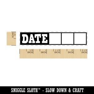 Date Fill-in Month Day Year Rectangle Rubber Stamp for Stamping Crafting