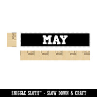 Month May Bold Rectangle Rubber Stamp for Stamping Crafting