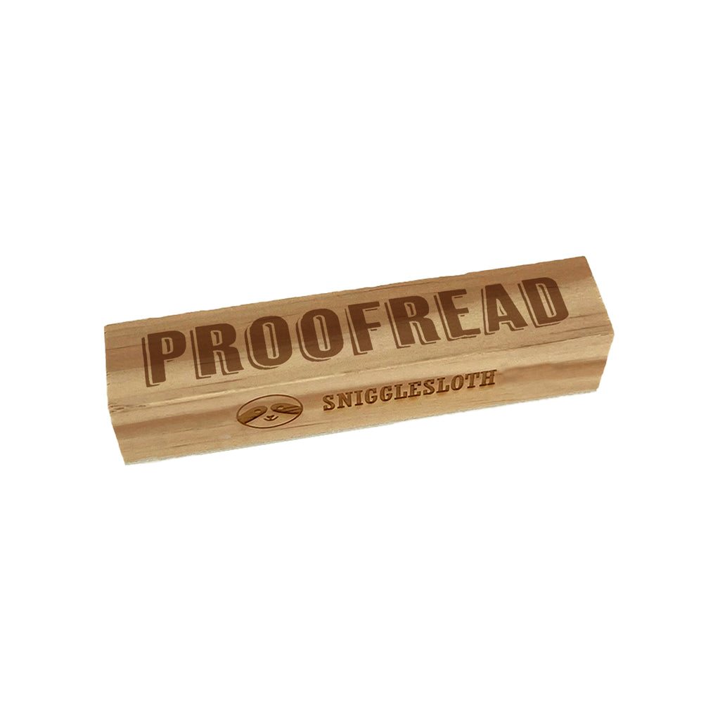 Proofread Teacher Student Drop Shadow Rectangle Rubber Stamp for Stamping Crafting