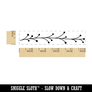 Budding Branch Twig Rectangle Rubber Stamp for Stamping Crafting