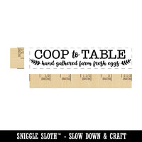 Coop to Table Hand Gathered Eggs Rectangle Rubber Stamp for Stamping Crafting