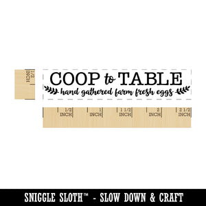 Coop to Table Hand Gathered Eggs Rectangle Rubber Stamp for Stamping Crafting