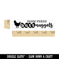 Farm Fresh Butt Nuggets with Chicken Eggs Rectangle Rubber Stamp for Stamping Crafting