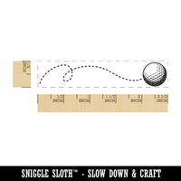 Flying Golf Ball Golf Golfing Rectangle Rubber Stamp for Stamping Crafting