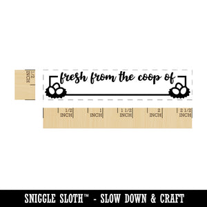 Fresh From the Coop Of with Eggs Rectangle Rubber Stamp for Stamping Crafting