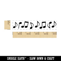 Music Notes Border Rectangle Rubber Stamp for Stamping Crafting