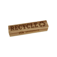 Recycle with Symbol Rectangle Rubber Stamp for Stamping Crafting