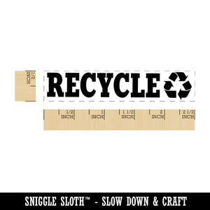 Recycle with Symbol Rectangle Rubber Stamp for Stamping Crafting