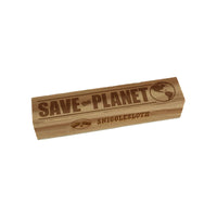 Save the Planet with Cute Earth Rectangle Rubber Stamp for Stamping Crafting