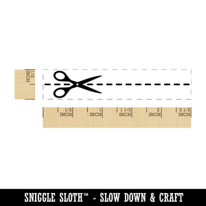 Scissors Cut Cutting Dashed Line Border Rectangle Rubber Stamp for Stamping Crafting