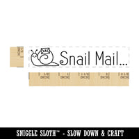 Sweet Snail Mail with Envelope on Shell Rectangle Rubber Stamp for Stamping Crafting